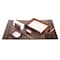 Dacasso Chocolate Brown Leather 7-Piece Desk Set DF-3404 - alternate 1